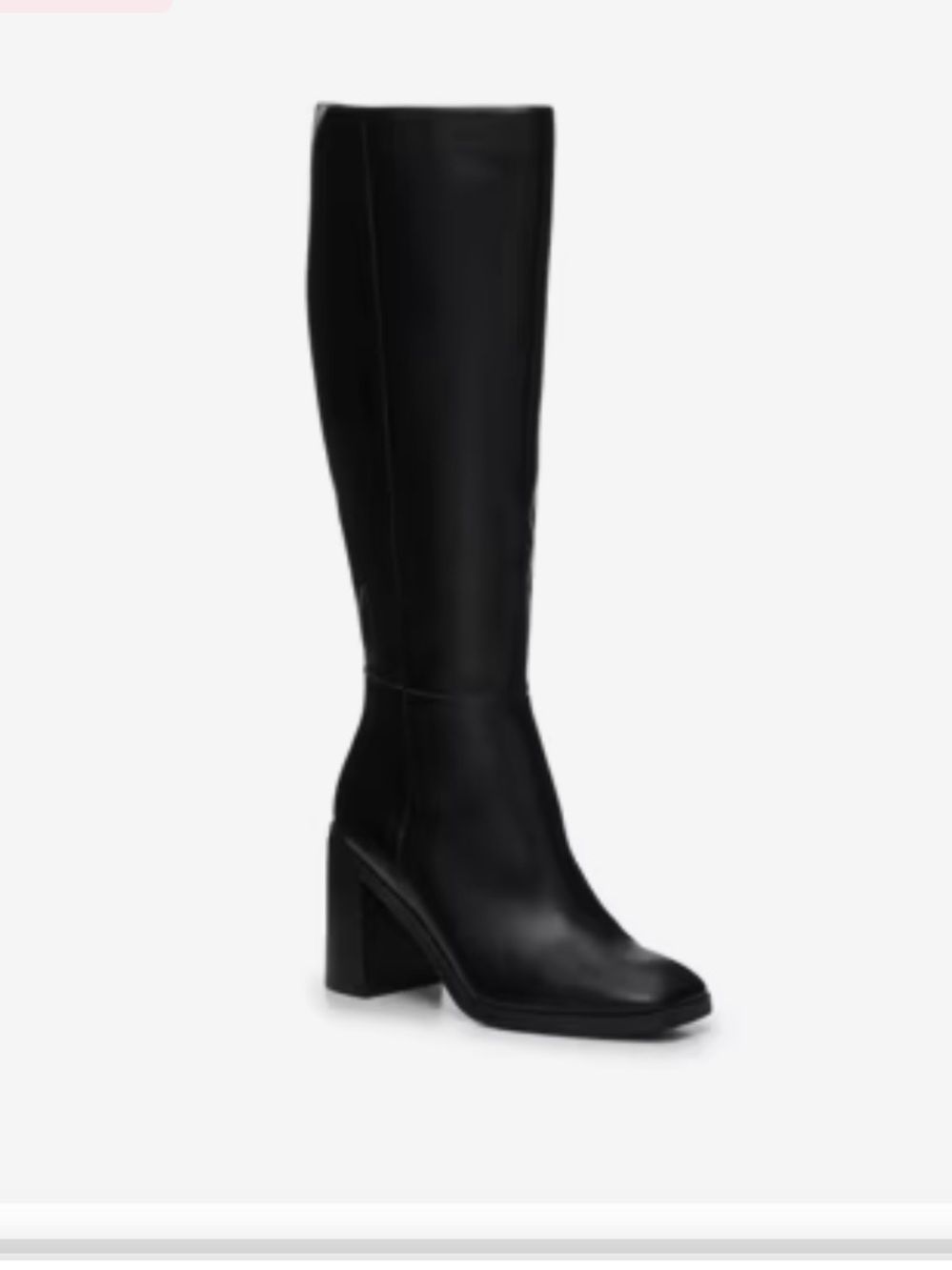 DV by Dolce Vita Black Wide-Calf Block Heel Boots